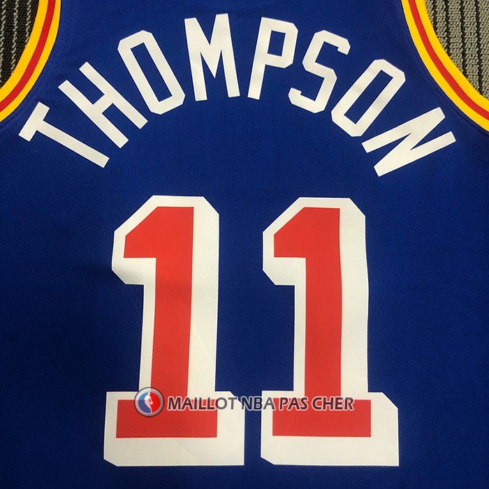 Maillot Golden State Warriors Klay Thompson NO 11 75th Anniversary Bleu